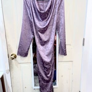 Lavender Pattern maxi dress